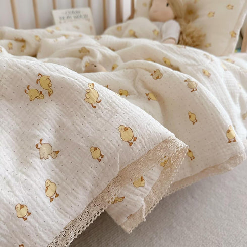 47x59 Inch,1.5 BuLuTu Baby Toddler Muslin Blanket| Crib Baby Quilts| Cot Comforter| Nursery Bed Throw Blanket| Toddler