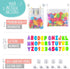 Comfylife 2 x Mesh Bath Toy Organizer + 6 Hooks + 36 Educational Foam Letters & Numbers for Baby Bath Toys