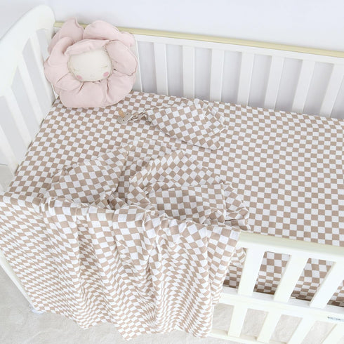 70% 30% 26in 38in LifeTree Crib Sheets for Baby Unisex - Muslin Fitted Crib Sheets Toddler Bed Sheet, Viscose from
