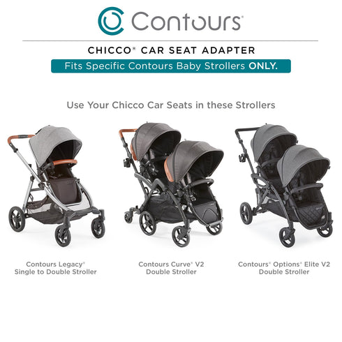 Contours Infant Car Seat Adapter Accessory, Exclusive Compatibility with Select ContoursBaby Baby Strollers and Chicco