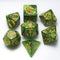 7-Die RPG Polyhedral Dice Set for Dungeon and Dragons D&D MTG, D20 D12 D10 D8 D6 D4 D% (Green)