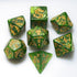7-Die RPG Polyhedral Dice Set for Dungeon and Dragons D&D MTG, D20 D12 D10 D8 D6 D4 D% (Green)