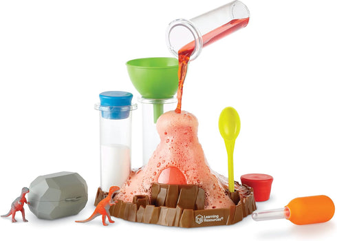 Learning Resources 13-Piece Fizzy Volcano Science Kit, Preschool STEM Toys for Kids Ages 4+, Science Experiments