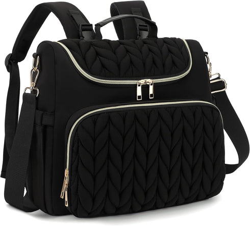 Bevkois Small Diaper Bag Backpack Quilted Mini Baby Crossbody Diaper Bag Tote for