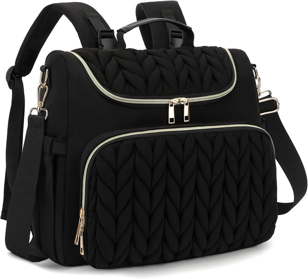 Bevkois Small Diaper Bag Backpack Quilted Mini Baby Crossbody Diaper Bag Tote for
