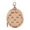 PYBUG Cherry Round Pacifier Storage Case, Polyester & TPU Lined with Hook Buckle,