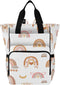 BOESI Boho Rainbow Diaper Bag Backpack, Mommy Bag, Multifunctional Diaper Backpack, Travel Backpack,