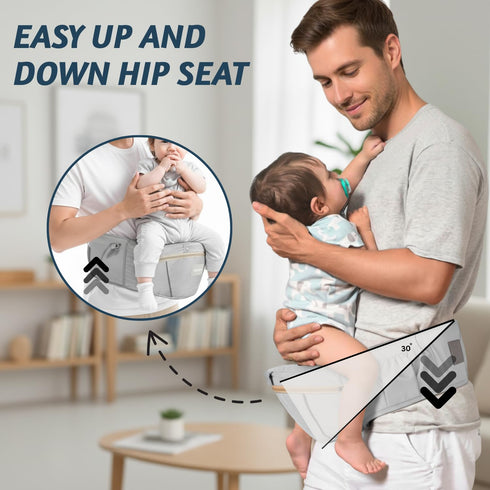 Sunflower Holdings 6 1 Adjustable Baby Hip Carrier with Detachable Hip Seat and Head Support, in Toddler Carrier
