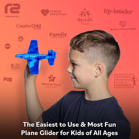 Summer 3 4 5 6 7 8 3 4 5 6 7 8 9+ Airplane Toy Foam Airplanes for Kids - Best Gift for Boys & Girls - Easy to Throw