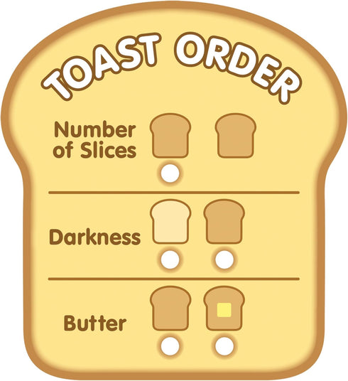 Set (9 Melissa & Doug Bread and Butter Toaster pcs) - Wooden Play Food and Kitchen Accessories