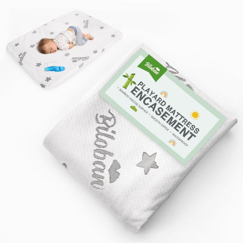 2 Pack Pack Pack 1.5 Inches, and Play Mattress Protector Cover Zipper, Compatible with Graco n Play & Dream On Me