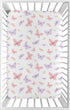 Sweet Jojo Designs Baby Fitted Mini Crib Sheet (Pink/Purple Shabby Chic Butterfly)