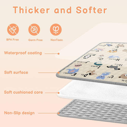 50" 50" Baby Play MAT X Playpen Mat, Soft Thickened Anti-Slip Baby Mat for Floor, Foldable and Machine Washable Baby