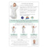 Amazing Baby Transitional Swaddle Sack with Arms Up Half-Length Sleeves, Large, 6-9 Months, Tiny Elephants, Pink