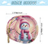 Christmas Snowman Round Pacifier Storage Case with Zipper, Portable Pacifier Case for Travel, Diaper Bag & Purse