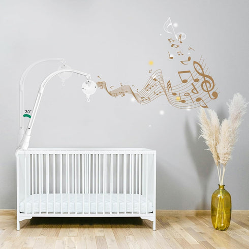 LIUDHPSP 23 inch Baby Crib Mobile Bed Bell Holder Arm Bracket, with Music Box, The Claw Part can be Adjusted Width-DIY