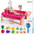 NIPLOOOW 3-5, 4-8, 3 4 5 6 7 8 Kitchen Sink Toys Toddlers Play Sink with with Electric Water Pump, Water Table for Kids