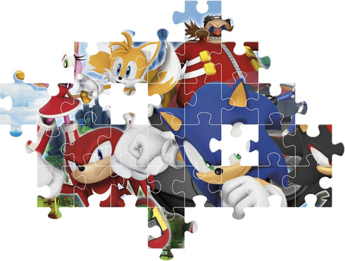 Clementoni 27159 Sonic Supercolor Jigsaw Puzzle for Kids Age 6 - 104 Pieces, Made in Italy