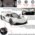 Toy Cars Model Koenigsegg Jesko, 1/24 White Alloy Die-cast Vehicle with Sound and Light