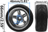 2.59in Rubber Tires & 12mm Hex Plastic Wheel Rims Set for Traxxas Kyosho HPI Tamiya Associated 1/10 RC Car