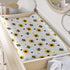KuphiL10C Girls-16x32 Cartoon Bee Sunflowers Floral Hearts Pattern Baby Changing Pad Cover, Unisex Bee Nursery Diaper