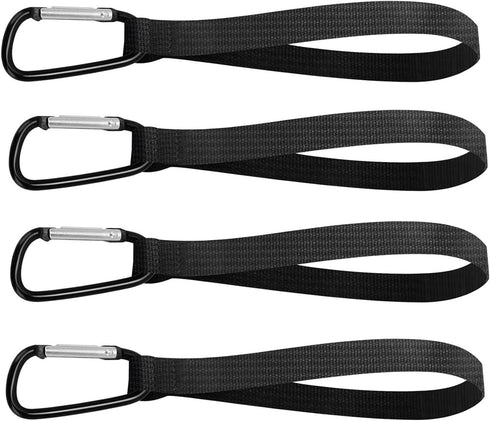NUEAYMS Set 4 of Nylon Hooks for Baby Carrier and Pet Walker Multipurpose Carabiner Clip for Bicycle and Shopping Cart