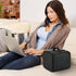 MENGLANSI Protective Case for Electric Breast Pumps Interior Foam Padding and Dedicated Pockets for Milk Storage Travel