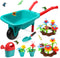 CUTE STONE Kids Gardening Tool Set, Garden Toys with Wheelbarrow, Watering Can,