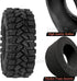 RC 1.2in Beadlock Tires 62 * 24mm for 1/18 Trx4m, 1/24 SCX24 FCX24, Soft Sticky Rubber Tires, 4PCS (Style A)