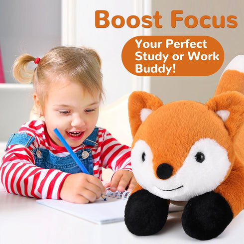 22 Inch 4.5 gnomantic Fox Weighted Stuffed Animals - Pounds Weighted Plushies Fox - Big Plush Stuffed Animals Pillow