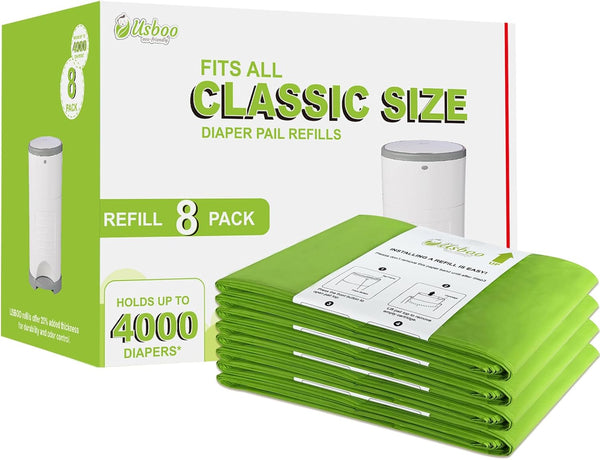USBOO Refills Compatible with Dekor Classic Diaper Pail | 8 Pack |