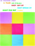 POCO DIVO 36-SQFT 9-Tile Setup 18-Border Giant Play Mat Excise Mat Easy Solid EVA Foam Mat Multi-Color Interlocking