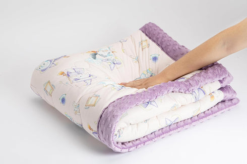 40"x40", Pack Baby Comforter Lightweight Down Alternative Quilted Blanket for n Play, Bassinet & Crib, Soft Minky Dots