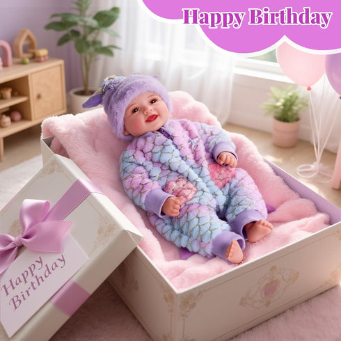 Girl-17inch 3+ BABESIDE Mermaid Baby Doll Realistic Soft Baby Dolls with Sparkling Mermaid Outfit & Accessories, Cute
