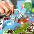 3-5 Dinomini Giant World Map Puzzle for Kids - with Interactive Standing Figures - Floor Puzzles for Kids Ages