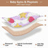 EtherSpher Cozy 50'' 50'' Berry Purple Stars Stripe Soft Thick Baby Gym & Activity Mat for Indoor Outdoor Breathable