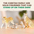 Terra by Battat – 4 Pieces Cheetah Family – 1 – 4-Inch Plastic Figurines for Kids, Educational Toy Figures