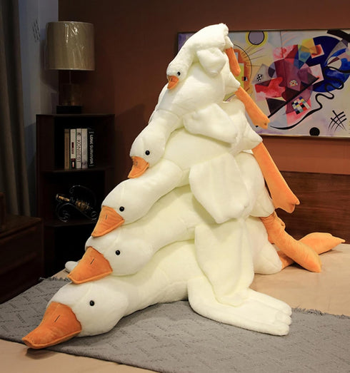 Goose Stuffed Animal Plush Pillow, Big Duck Plushies Doll, Cute Toy Goose Plush Xmas Gifts 20'' (White Goose)