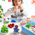 Christmas Stocking Stuffers for Kids, 4 Piece DIY Air Dry Clay Kit - Build a Snowman, Ages 3-12