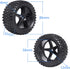 HobbyPark 12mm Hex Front & Rear RC Buggy Tires and Wheels, Set of 4 for 1/12 1/10 Scale Models