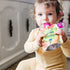 ChooMee SoftSip Food Pouch Top, 100% Silicone, BPA Free - Baby Led Weaning No Spill Flow Control Valve (2CT Green