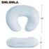 OWLOWLA Nursing Pillow Cover, Breastfeeding Pillow Slipcover Fits Nursing Pillow for Baby Boy Girl(Baby Blue)