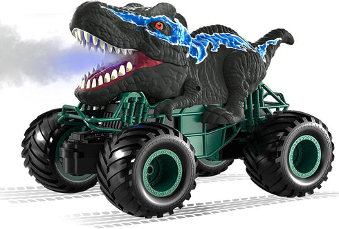 Bennol 2.4GHz Dinosaur Remote Control Car Toys for Kids Boys 4-12, RC Car with Light, Sound, Spray for Indoor Outdoor