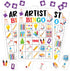 Artist Party Bingo Game, 24 Player Art Bingo Cards Set for Family Activities, Painting Party Supplies