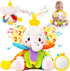 JoySpark Toys Baby Toys 3-6 Months, Musical Stuffed Elephant Toddler Toy for Newborn Infant