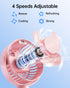 4 360 SWEETFULL Portable Stroller Fan with LED Display, Speed Rechargeable Mini Clip On Fan, Rotate Flexible Tripod