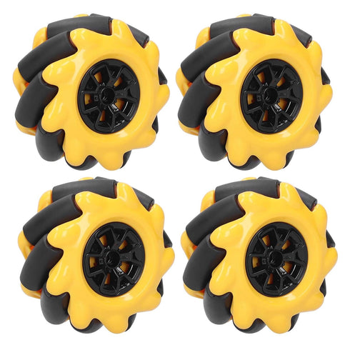 Mecanum Wheel Robot Kit, Omnidirectional Wheels Smart Robot Car Chassis Kit, Diameter 60mm for TT Coupling (2 Pair)