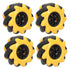 Mecanum Wheel Robot Kit, Omnidirectional Wheels Smart Robot Car Chassis Kit, Diameter 60mm for TT Coupling (2 Pair)