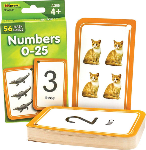 Teacher Created Resources Numbers 0–25 Flash Cards (EP62045), 3-1/8" x 5-1/8"