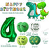 Dinosaur 4th Birthday Decorations, Large Foil Balloons, Happy Birthday Banner, Number 4 Balloon
